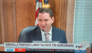 Andy Yeoman on Atlanta News First Discusses Property Tax cut for Doraville homeowners